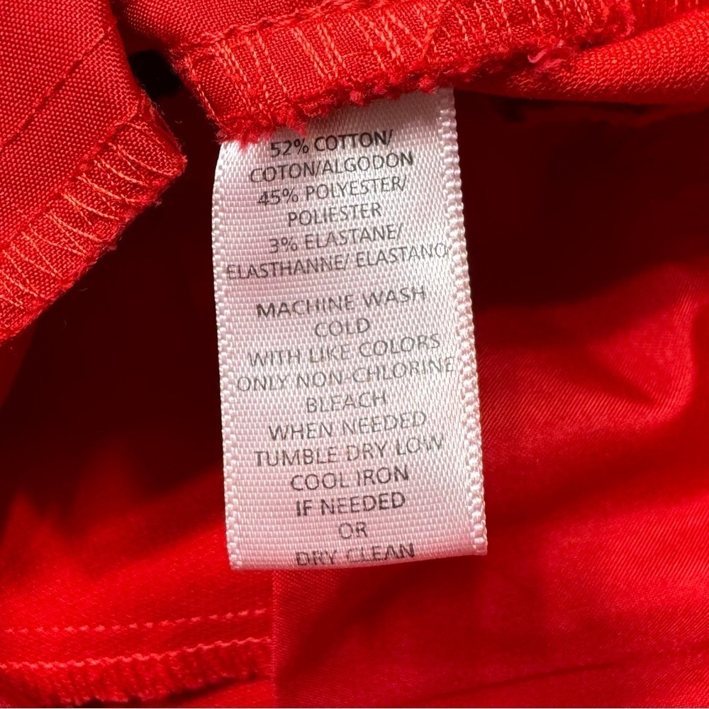 LOFT Marisa Skinny Ankle Pant Red Dress Pants Size 8 - Picture 9 of 10